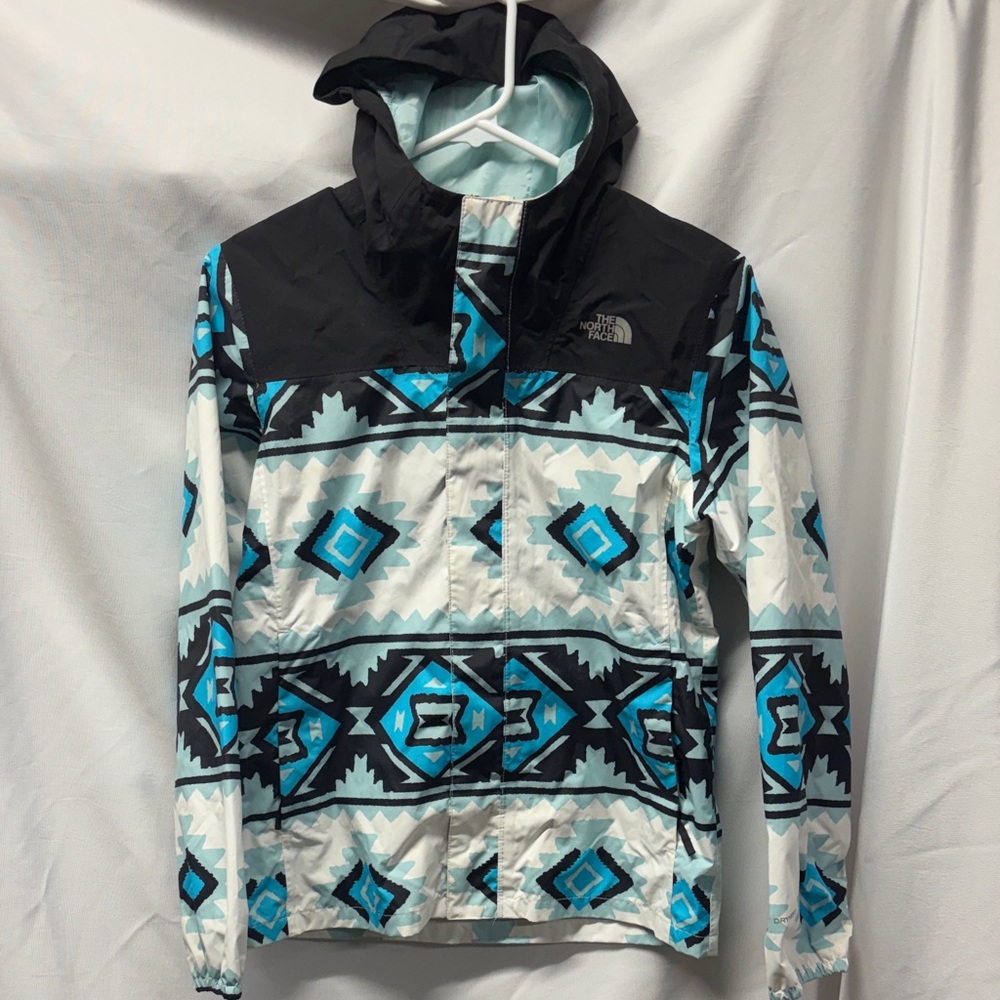 The North Face Kids' Geometric Raincoat - Black and Blue